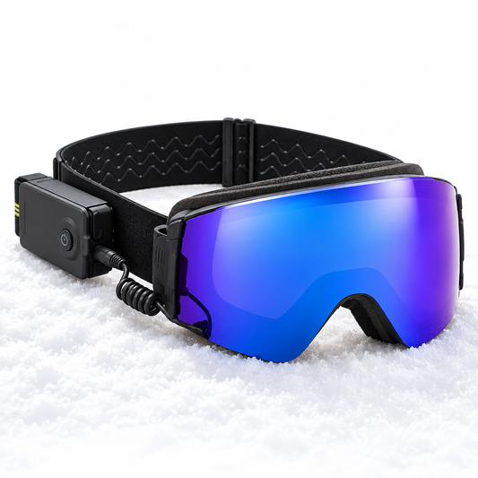 Frost Week heated snow goggles with blue mirrored lens
